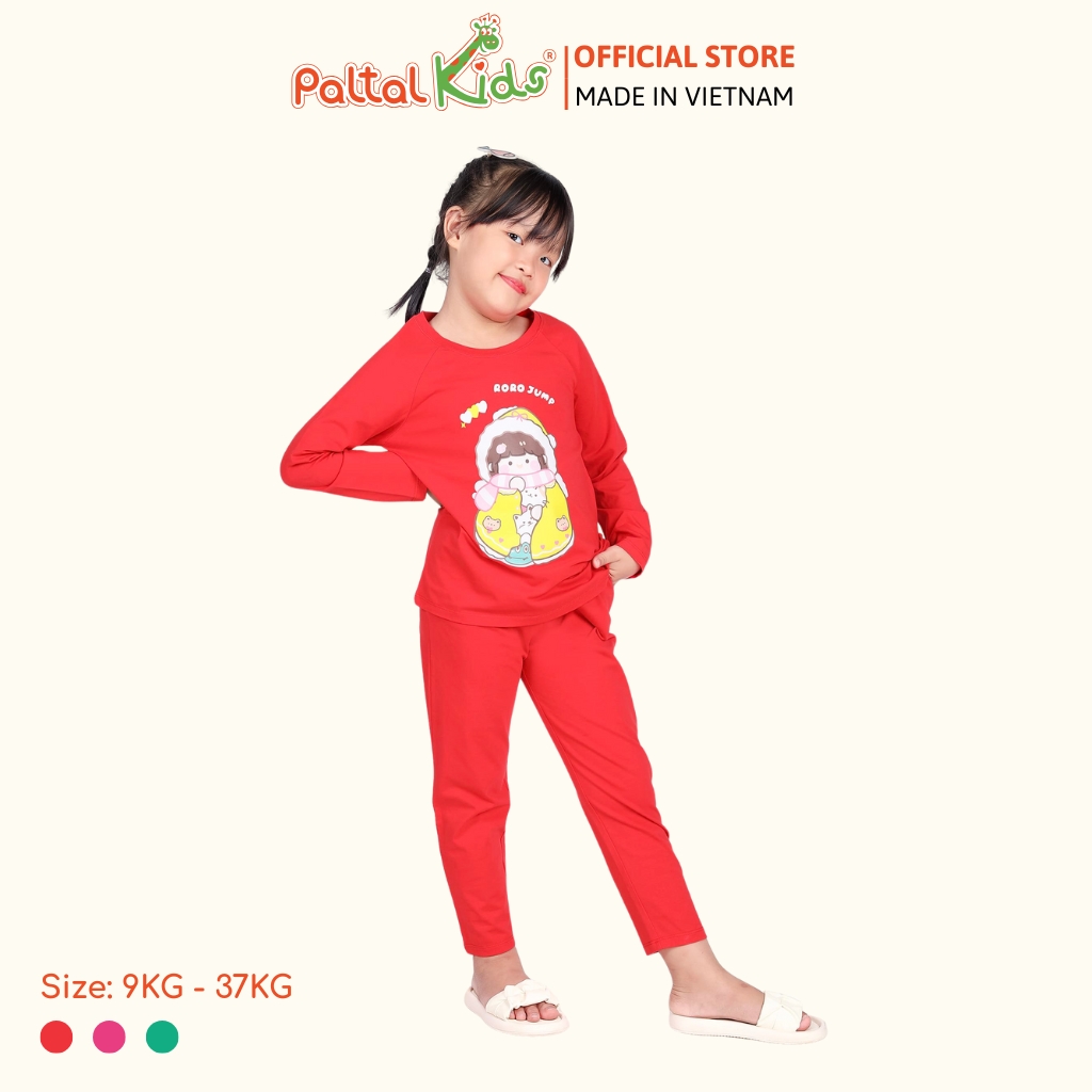 BST Mùa Đông - Đồ Bộ Tay Dài Cotton Mỹ Bé Gái Cao Cấp - 023 6021