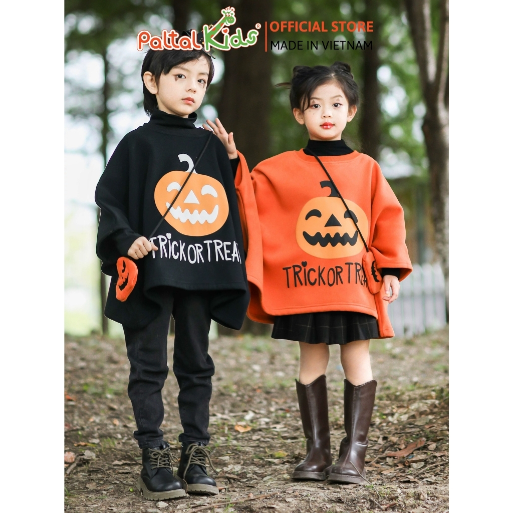 HALLOWEEN 2025 - Áo Choàng Bí Ngô Bé Trai Bé Gái Cao Cấp