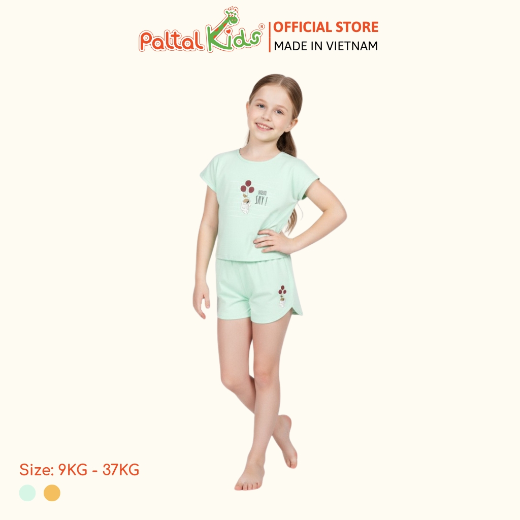 BST Mùa Hạ - Bộ Đùi Tay Ngắn Cotton Mỹ Bé Gái Cao Cấp - 025 2048