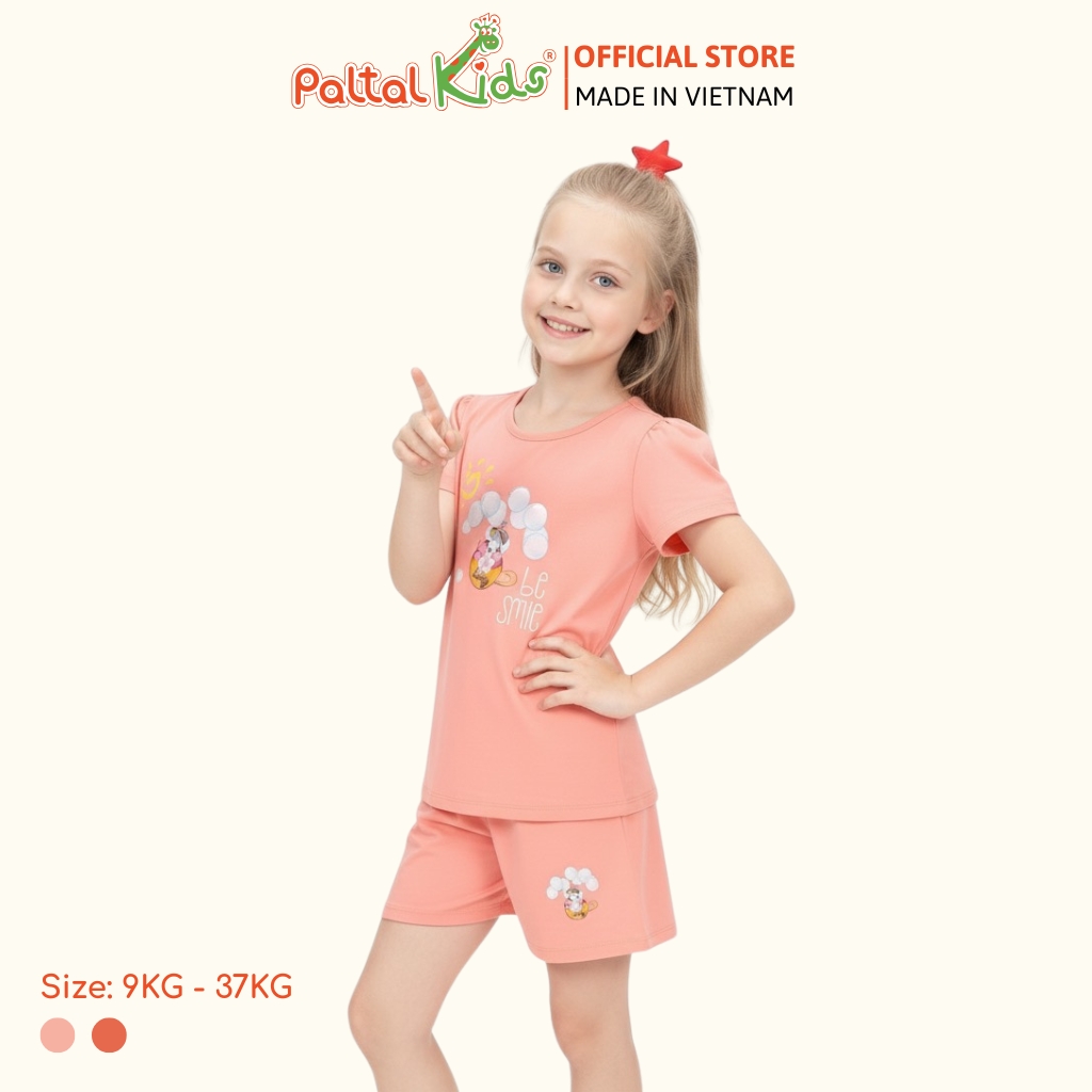 BST Mùa Xuân - Bộ Đùi Tay Ngắn Cotton Mỹ Bé Gái Cao Cấp - 025 2043