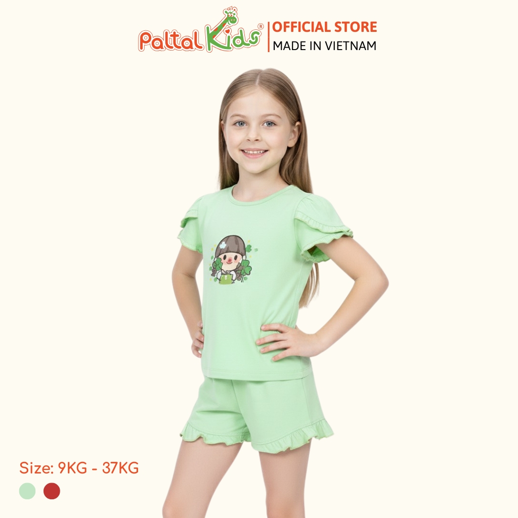 BST Mùa Xuân - Bộ Đùi Tay Ngắn Cotton Mỹ Bé Gái Cao Cấp - 025 2027