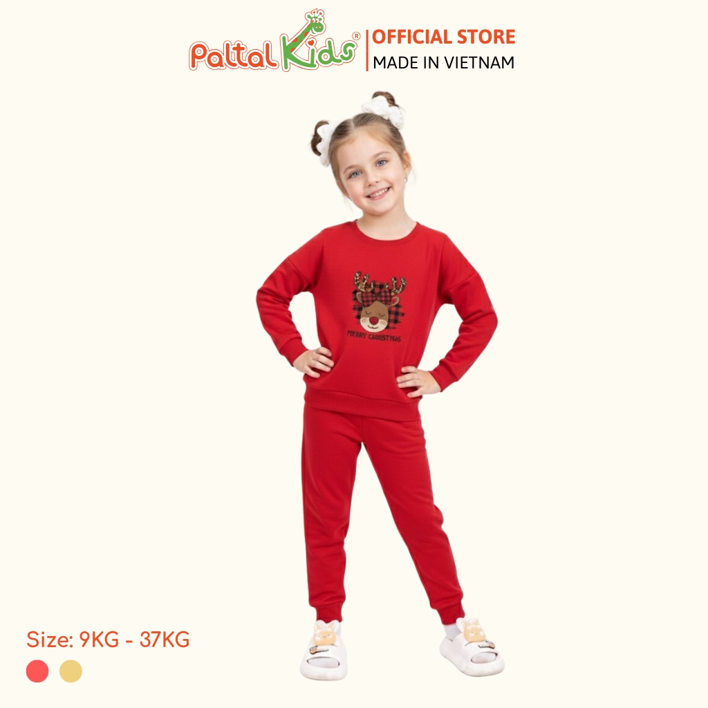 BST Mùa Đông - Bộ Dài Tay Dài Cotton Mỹ Bé Gái Cao Cấp - 023 6080