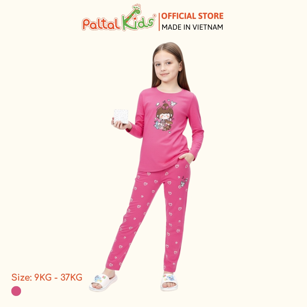 BST Mùa Đông - Bộ Dài Tay Dài Cotton Mỹ Bé Gái Cao Cấp - 023 6088