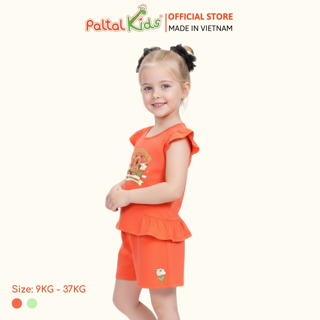 BST Mùa Hạ - Bộ Đùi Tay Ngắn Cotton Mỹ Bé Gái Cao Cấp - 025 2161