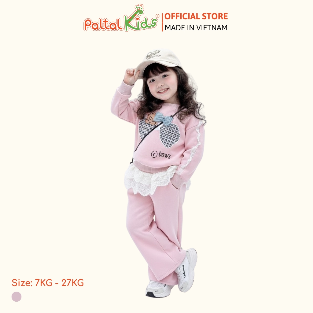 BST Mùa Đông - Đồ Bộ Tay Dài Nỉ 2 Da Bé Gái Cao Cấp - 223 6054