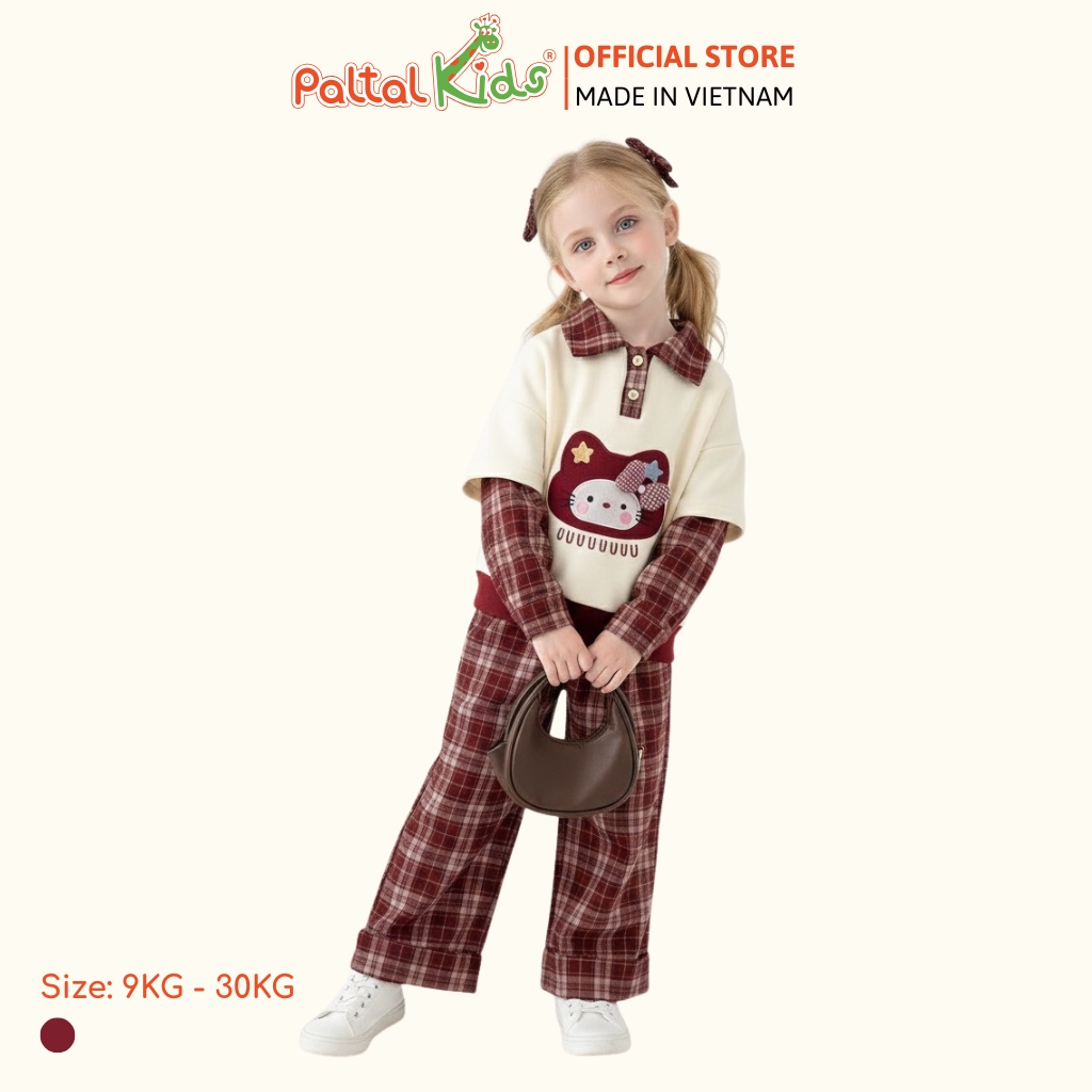 BST Mùa Đông - Đồ Bộ Tay Dài Nỉ 2 Da Bé Gái Cao Cấp - 223 6057