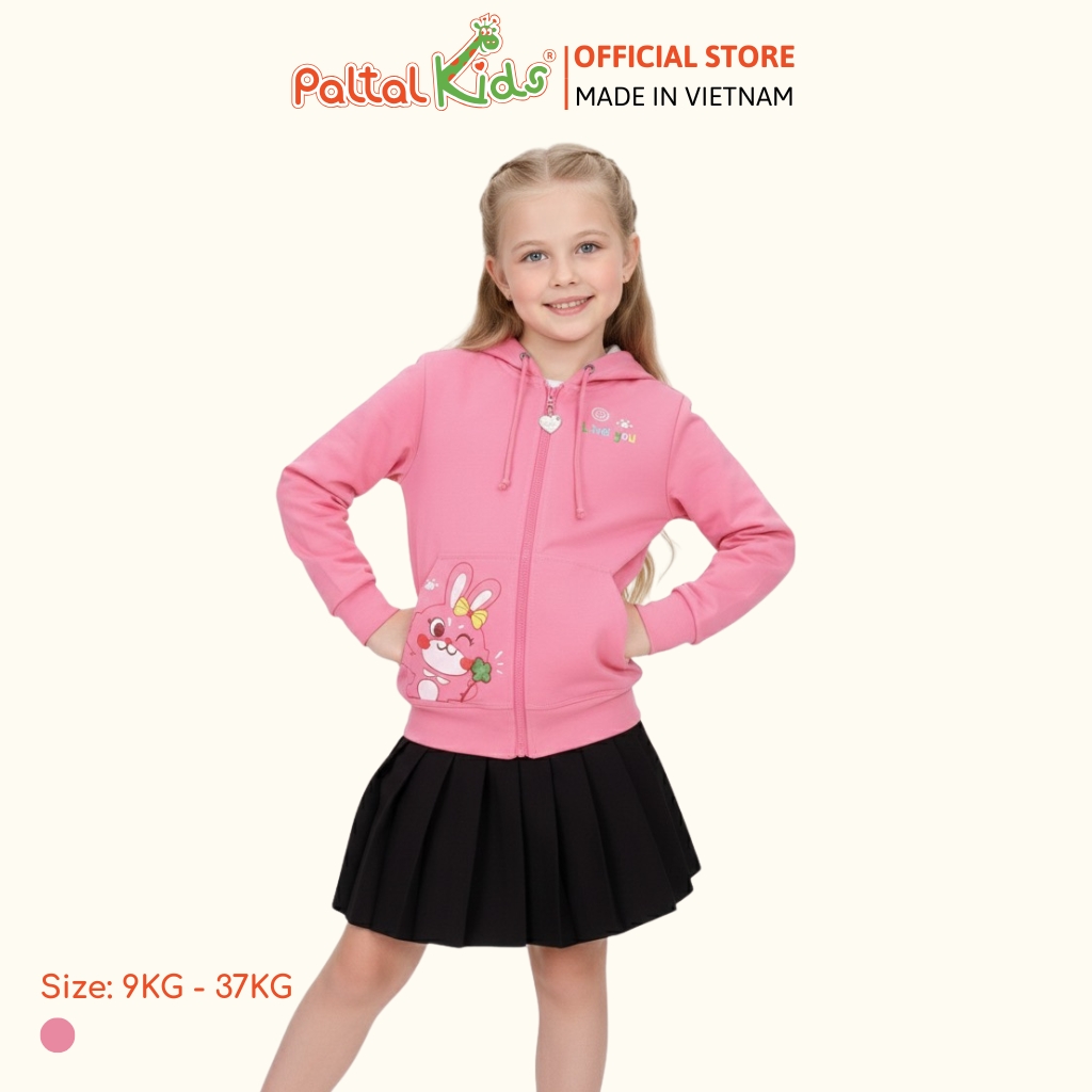 Áo Khoác Tai Thỏ CVC Bé Gái Cao Cấp - 401 4017