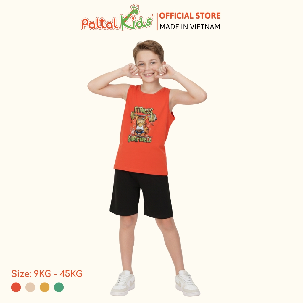 Đồ Bộ Đùi Sát Nách Hình In Nhiệt Cotton Borib Bé Trai Cao Cấp - 225 2127