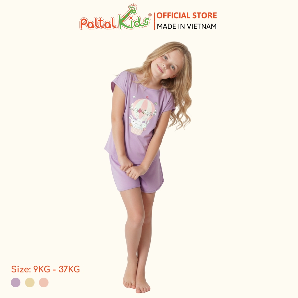 BST Mùa Hạ - Bộ Đùi Tay Ngắn Cotton Mỹ Bé Gái Cao Cấp - 025 2155