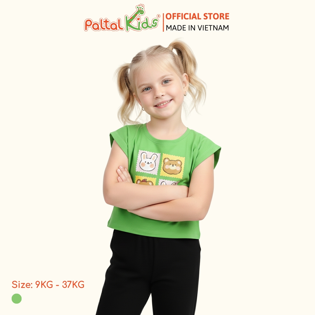 Áo Croptop Cotton Mỹ Bé Gái Cao Cấp - 020 1370