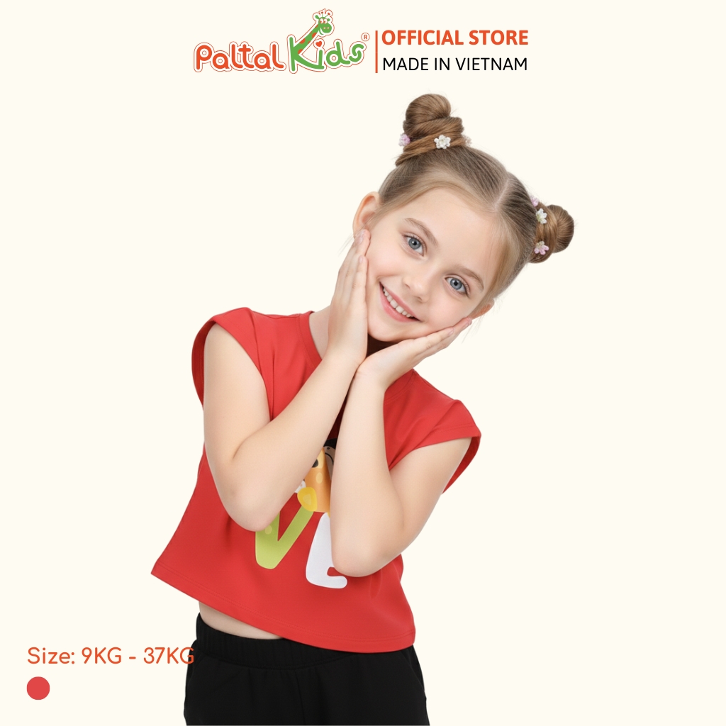 Áo Croptop Cotton Mỹ Bé Gái Cao Cấp - 020 1369