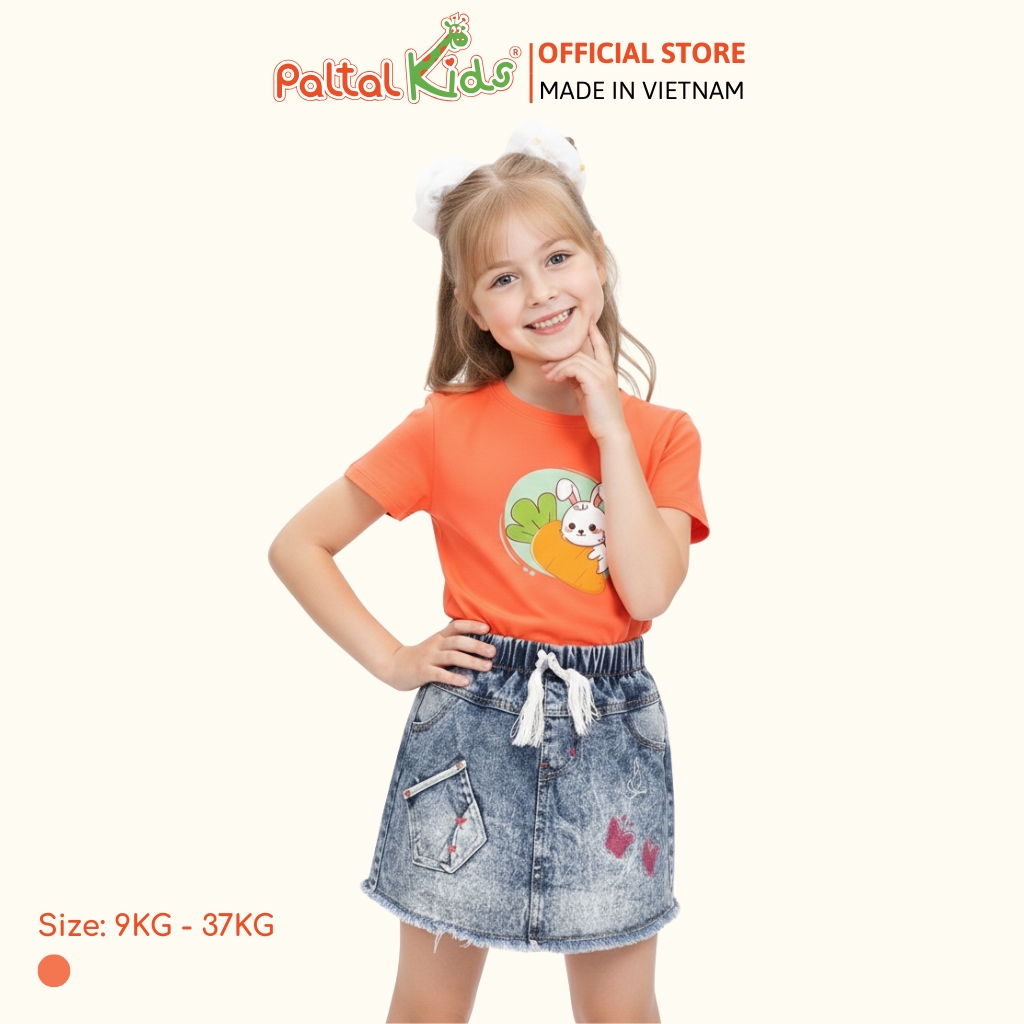 Áo Thun Cotton Mỹ Bé Gái Cao Cấp - 020 1367