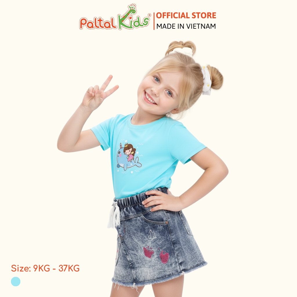 Áo Thun Cotton Mỹ Bé Gái Cao Cấp - 020 1364