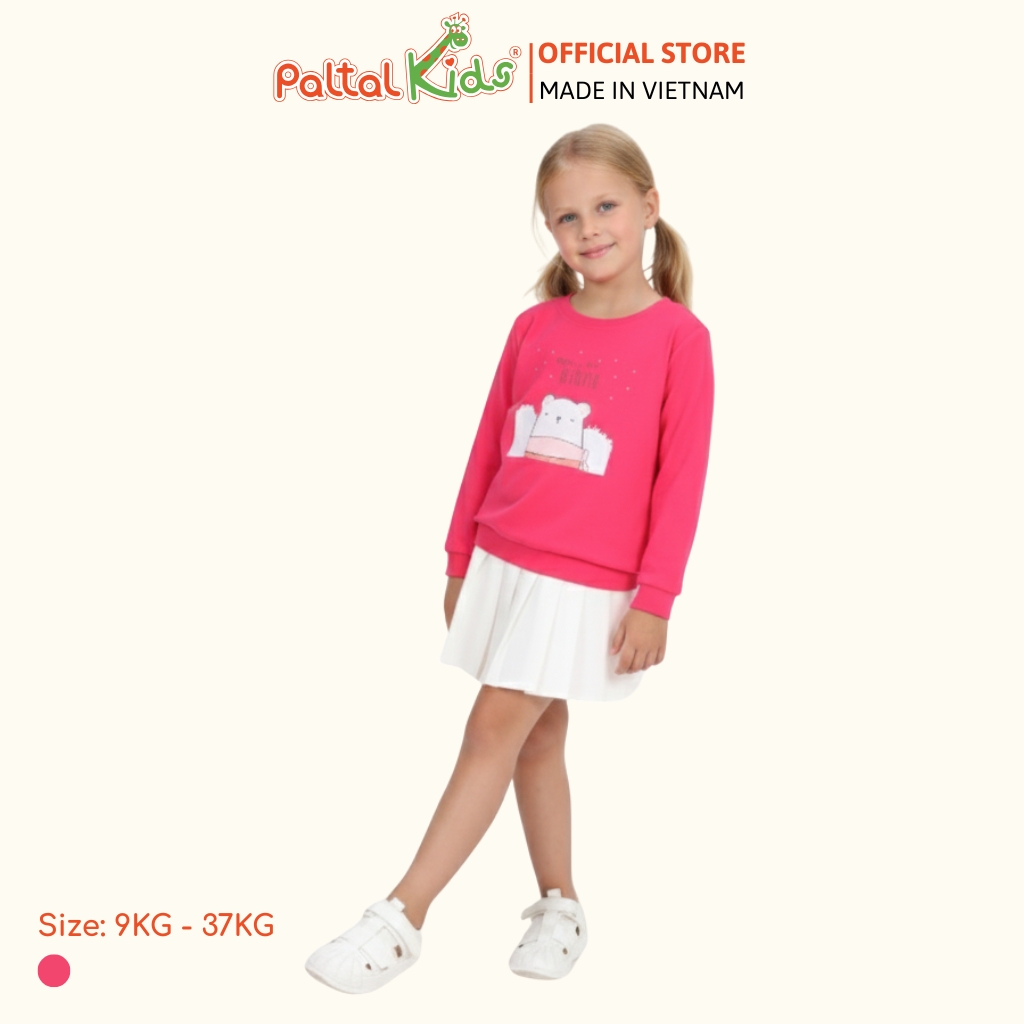 Áo Sweater Cotton Borib Bé Gái Cao Cấp - 020 1377
