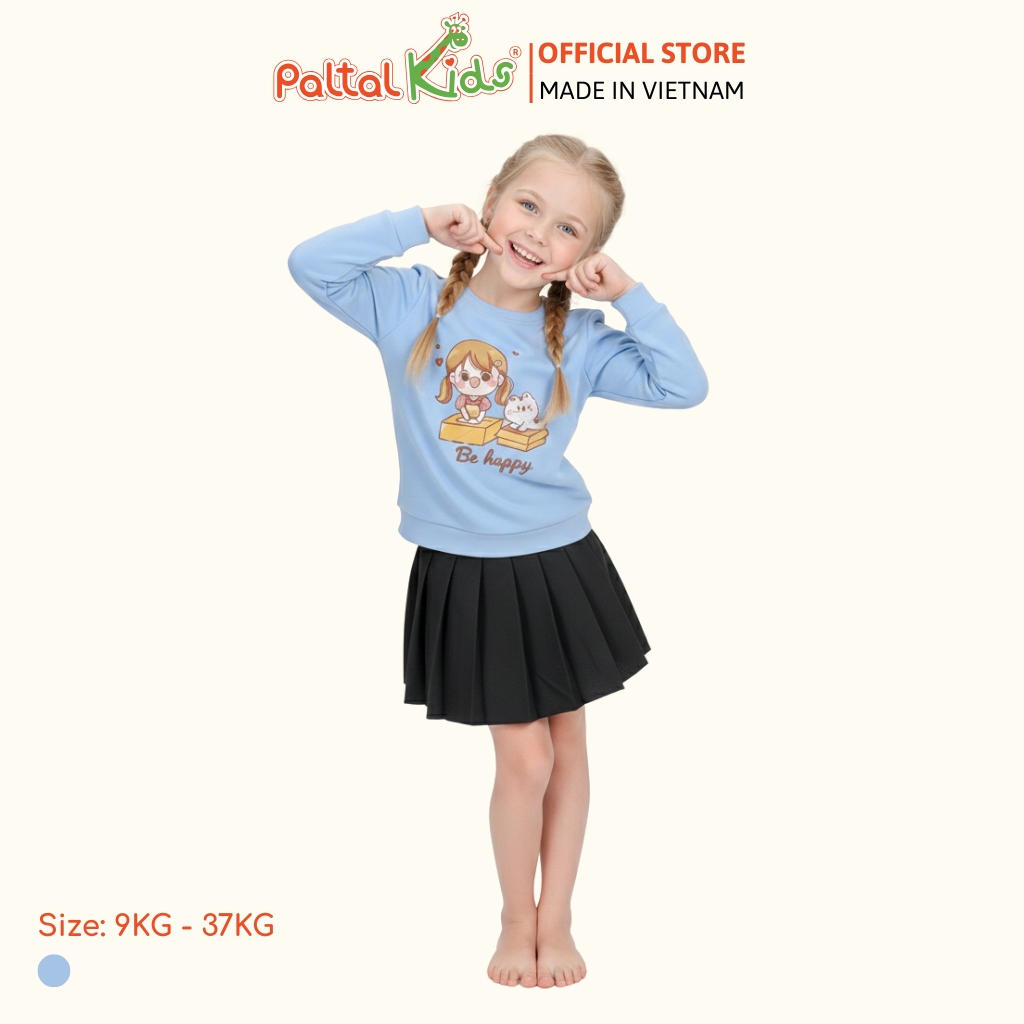 Áo Sweater Cotton Borib Bé Gái Cao Cấp - 020 1380