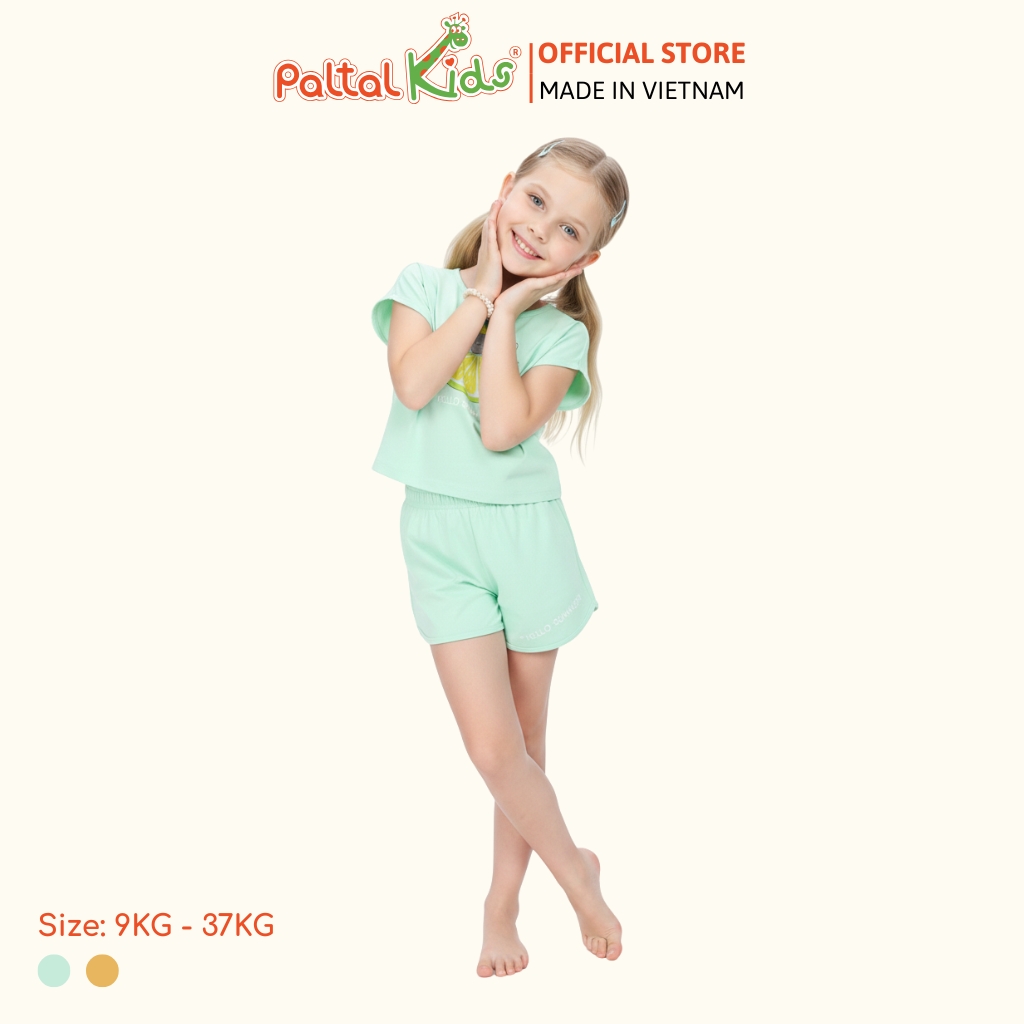 BST Mùa Hạ - Bộ Đùi Tay Ngắn Cotton Mỹ Bé Gái Cao Cấp - 025 5158