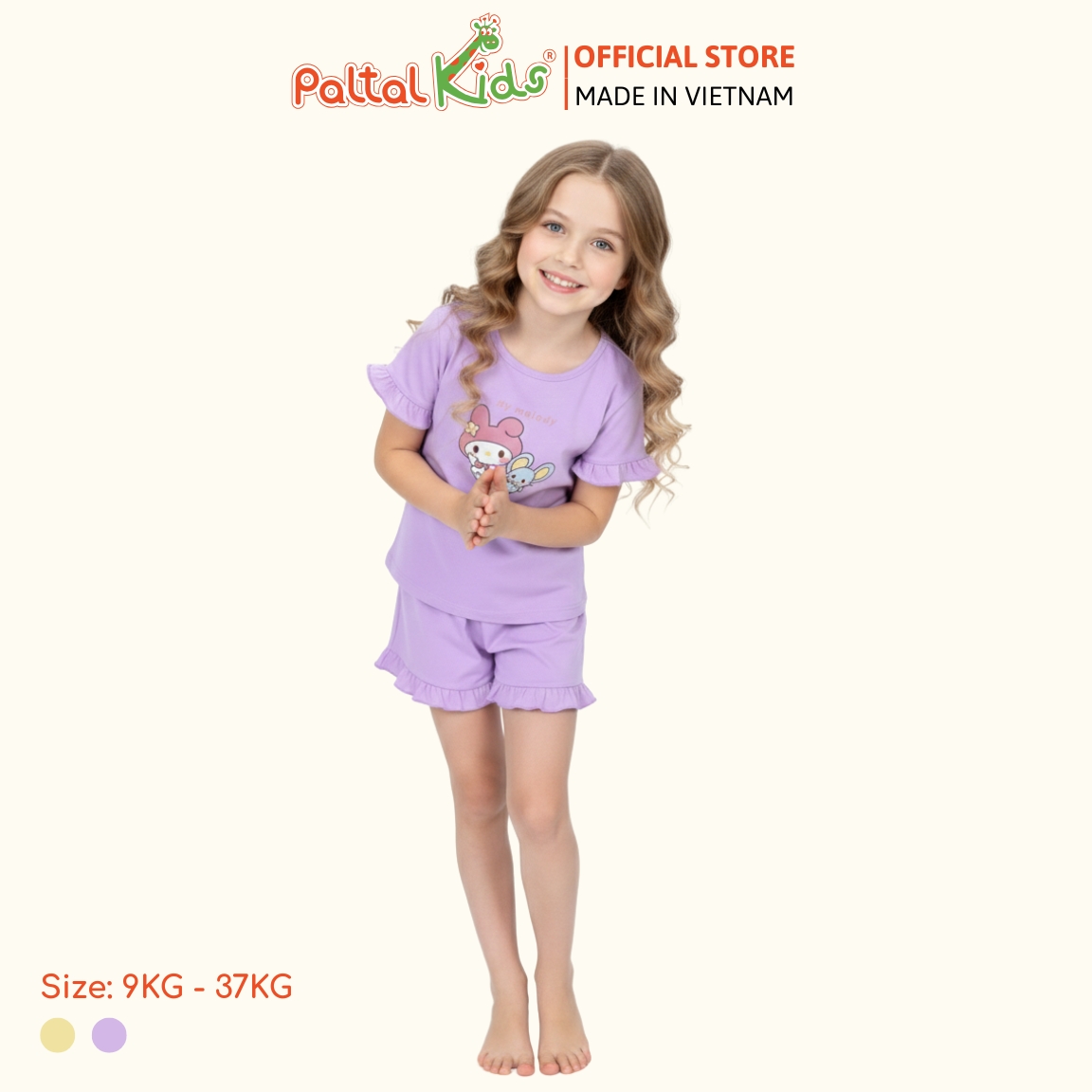 BST Mùa Xuân - Bộ Đùi Tay Ngắn Cotton Mỹ Bé Gái Cao Cấp - 025 5151