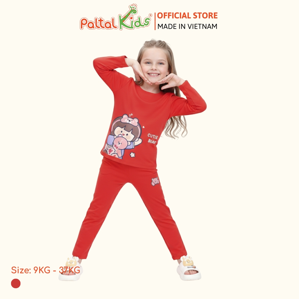 BST Mùa Đông - Đồ Bộ Tay Dài Cotton Mỹ Bé Gái Cao Cấp - 023 6022