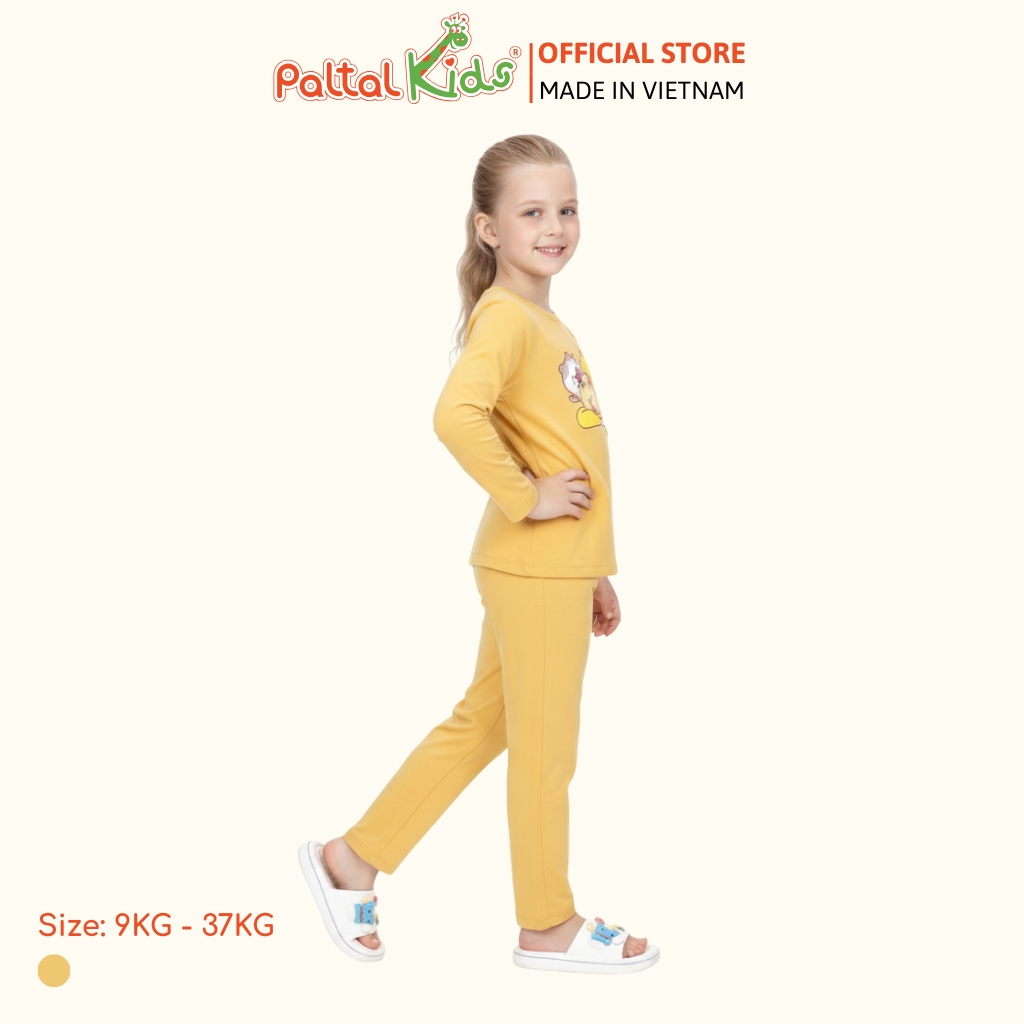 BST Mùa Đông - Đồ Bộ Tay Dài Cotton Mỹ Bé Gái Cao Cấp - 023 6023