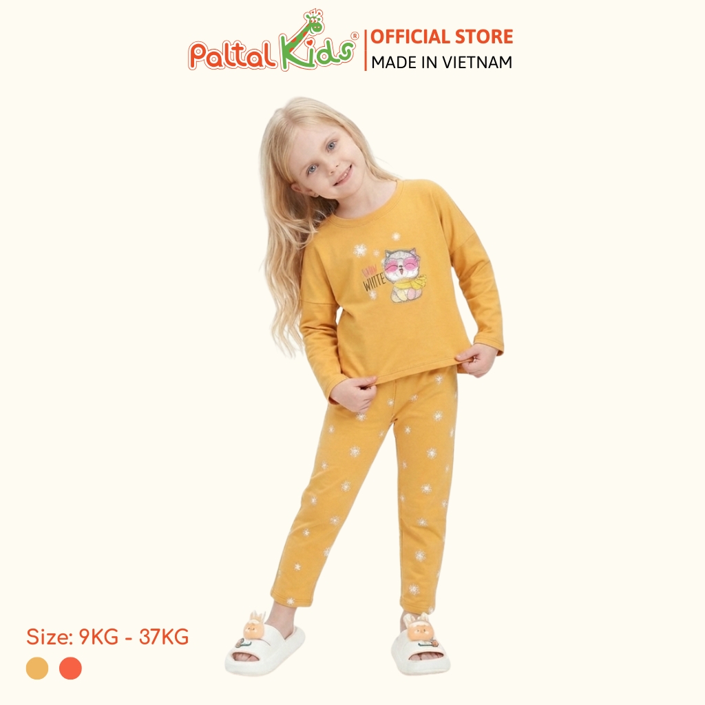 BST Mùa Đông - Đồ Bộ Tay Dài Cotton Mỹ Bé Gái Cao Cấp - 023 6020