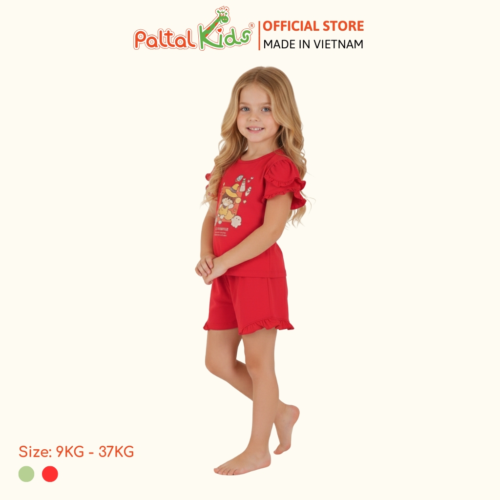 BST Mùa Xuân - Bộ Đùi Tay Ngắn Cotton Mỹ Bé Gái Cao Cấp - 025 2169