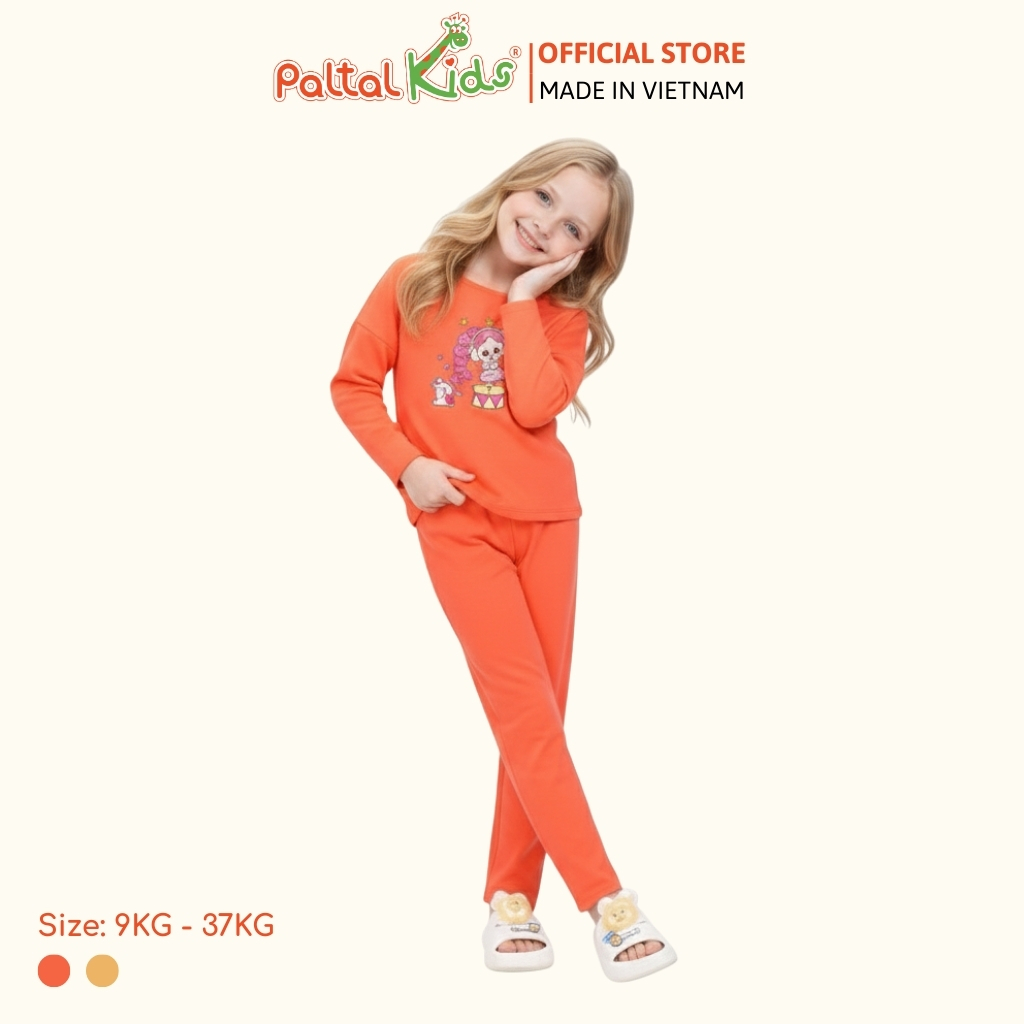 BST Mùa Đông - Bộ Dài Tay Dài Cotton Mỹ Bé Gái Cao Cấp - 023 6084