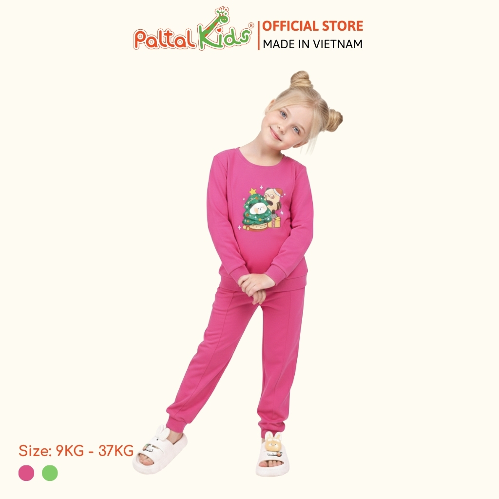 BST Mùa Đông - Bộ Dài Tay Dài Cotton Mỹ Bé Gái Cao Cấp - 023 6079