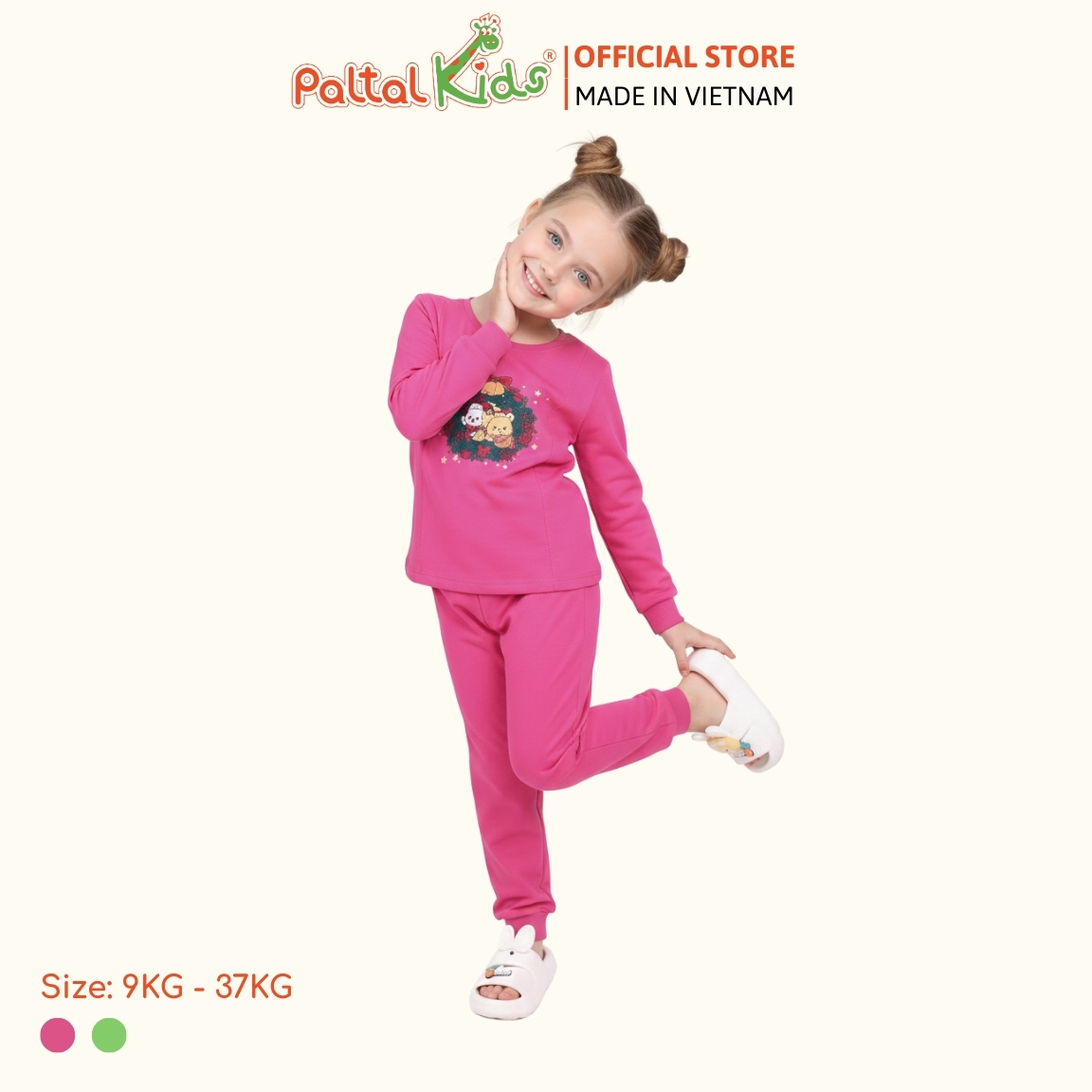 BST Mùa Đông - Bộ Dài Tay Dài Cotton Mỹ Bé Gái Cao Cấp - 023 6085