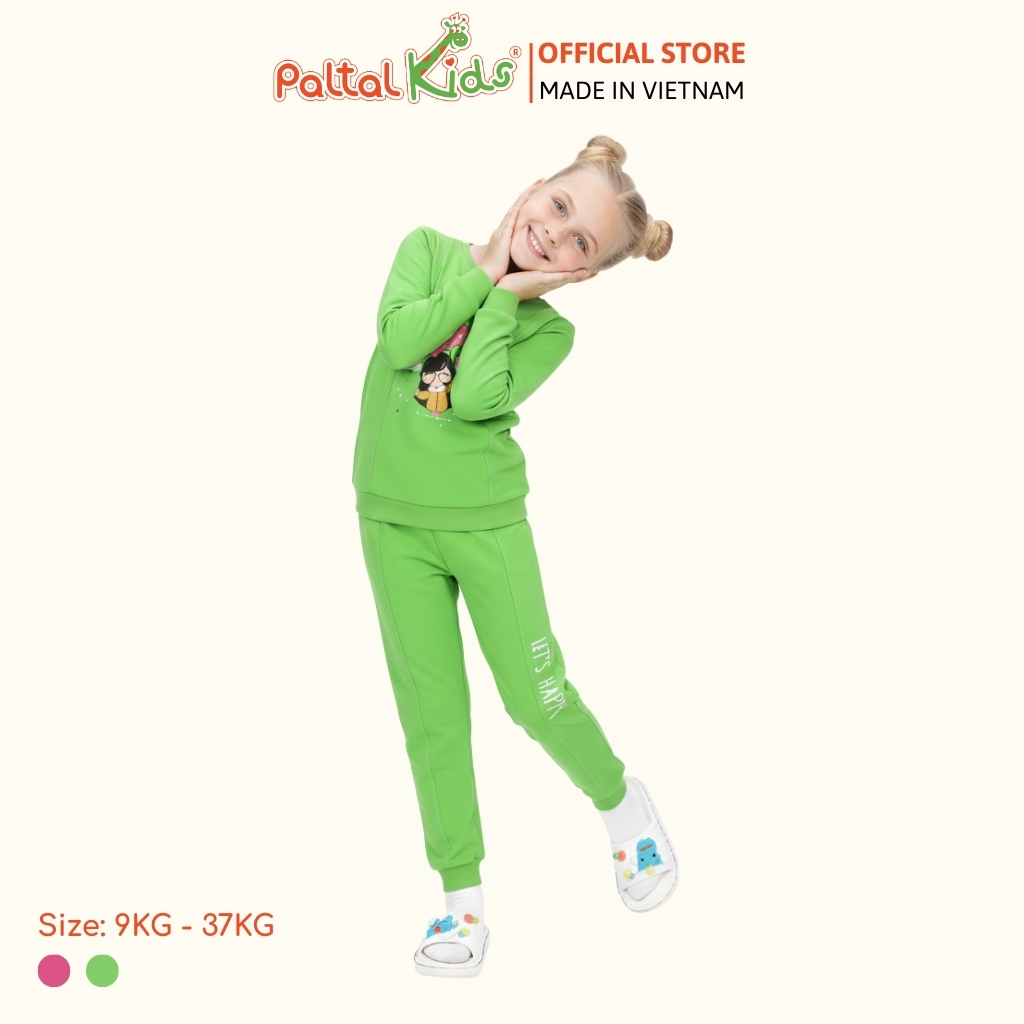 BST Mùa Đông - Bộ Dài Tay Dài Cotton Mỹ Bé Gái Cao Cấp - 023 6034