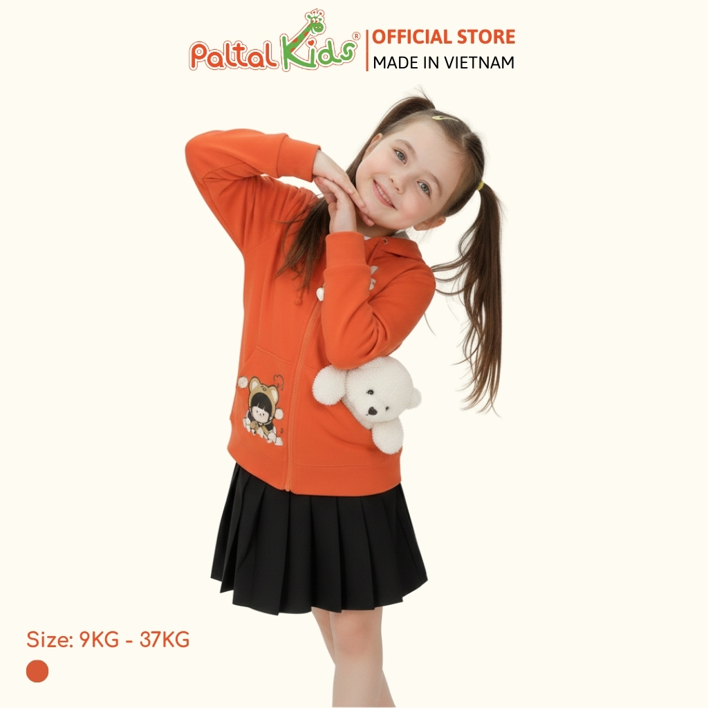 Áo Khoác Tai Thỏ CVC Bé Gái Cao Cấp - 401 4013