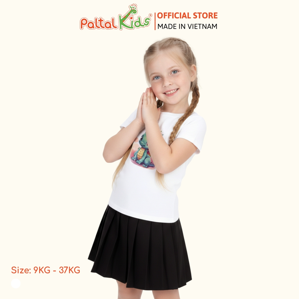 Áo Thun Cotton Mỹ Hình In Giáp Thìn - Rồng Xanh Bé Gái Cao Cấp - 020 1390