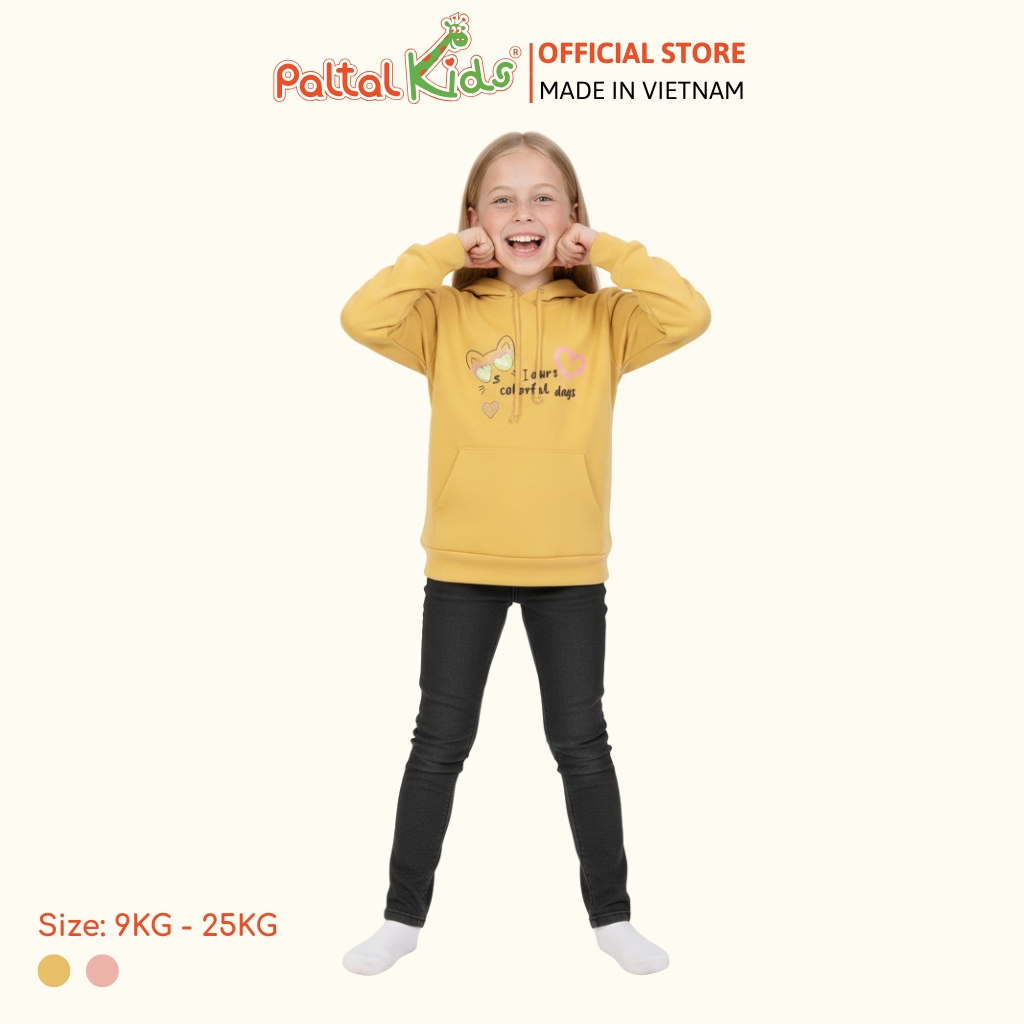 Áo Hoodie Cotton Melan Hình In Động Vật Cute Bé Gái Cao Cấp  - 191 4009