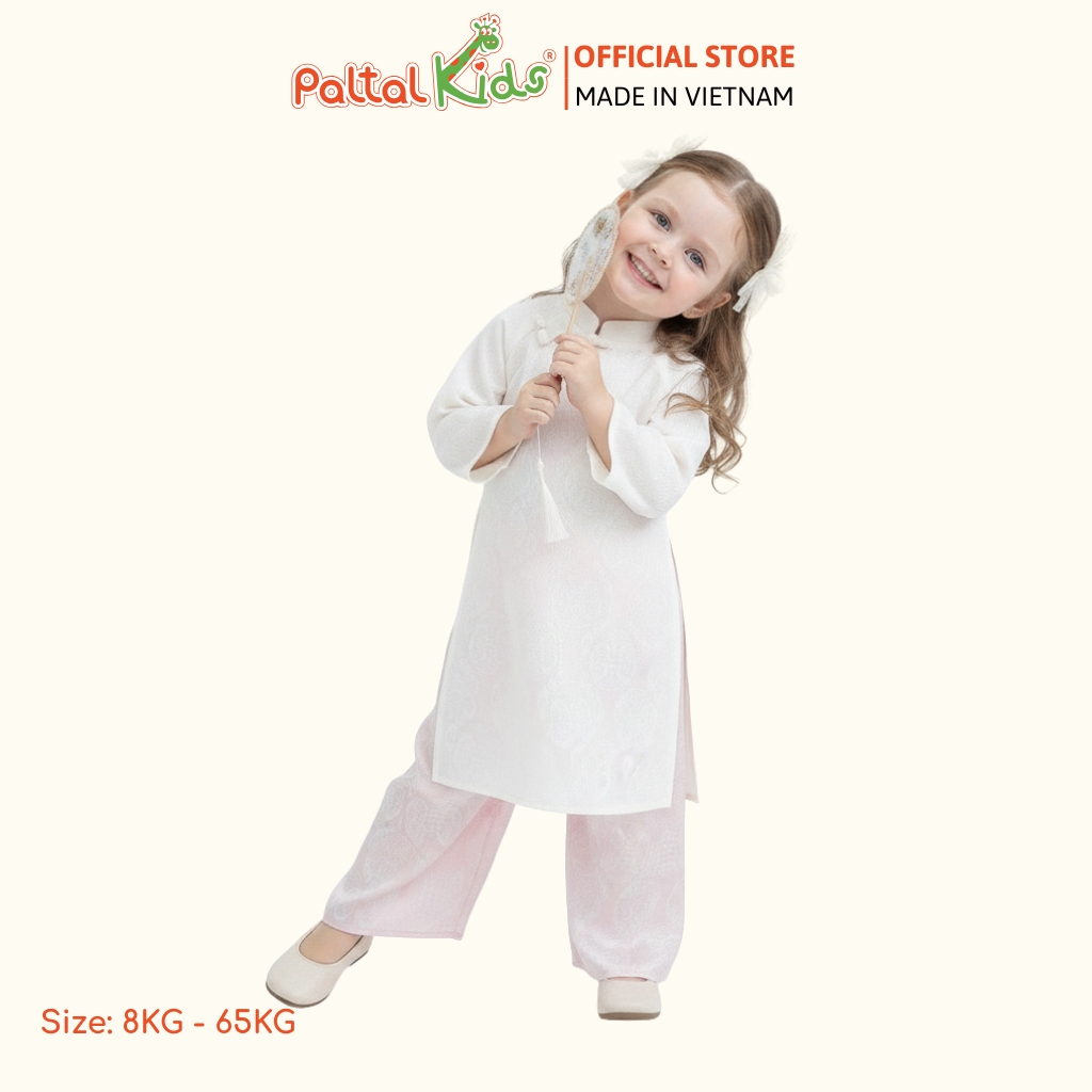 Set Áo Dài Gấm Mềm Cách Tân Bé Gái Cao Cấp - 533 6122