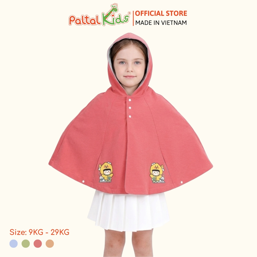 Áo Choàng Cánh Dơi Cotton Melan Bé Gái Cao Cấp - 191 4026