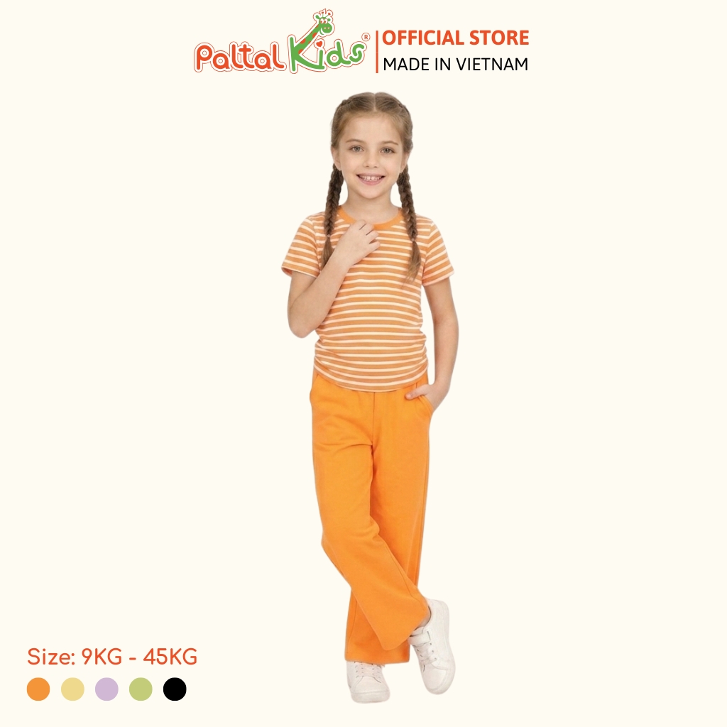 Đồ Bộ Dài Áo Dây Rút Cotton Viscose Bé Gái Cao Cấp - 023 6073