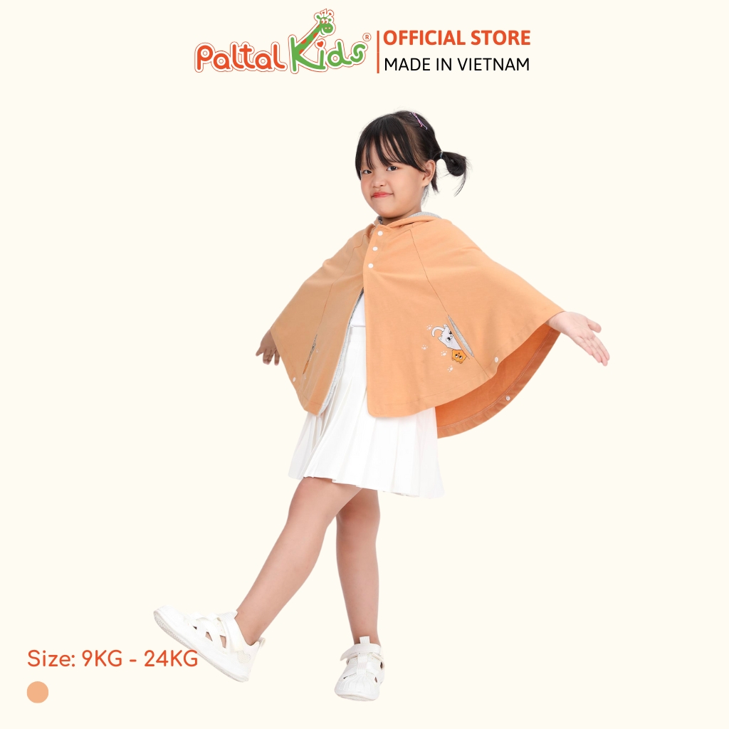Áo Choàng Cánh Dơi Cotton Melan Bé Gái Cao Cấp - 191 4007