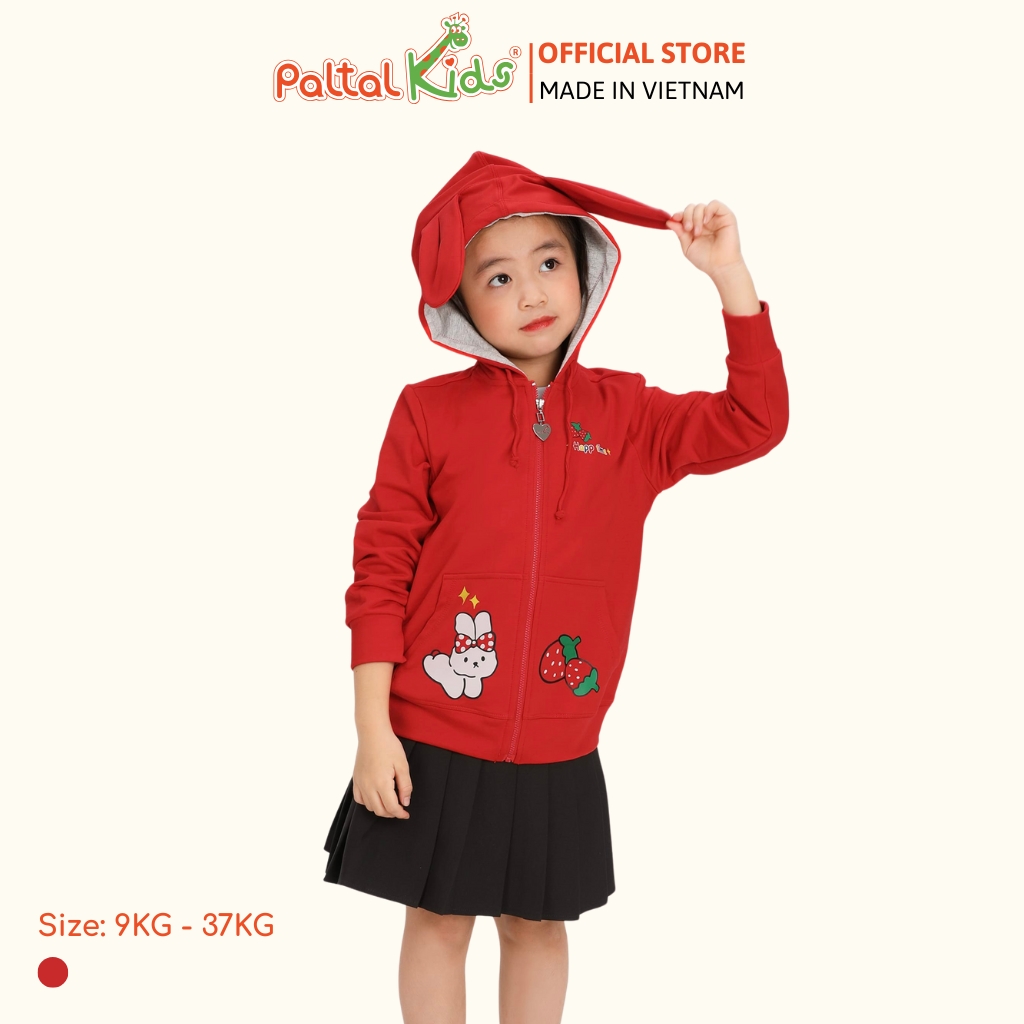 Áo Khoác Tai Thỏ CVC Bé Gái Cao Cấp - 401 4015