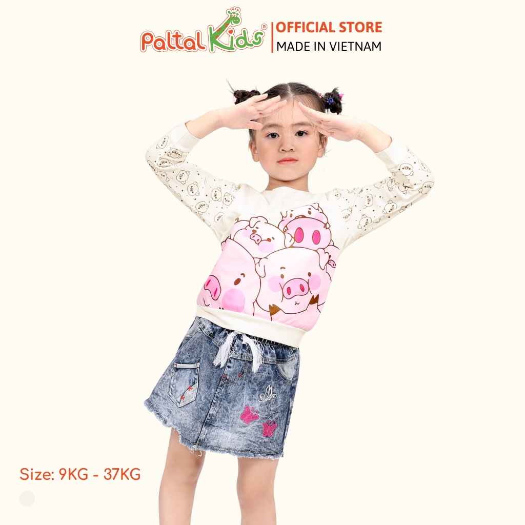 Áo Sweater Cotton Borib Bé Gái Cao Cấp - 020 1382