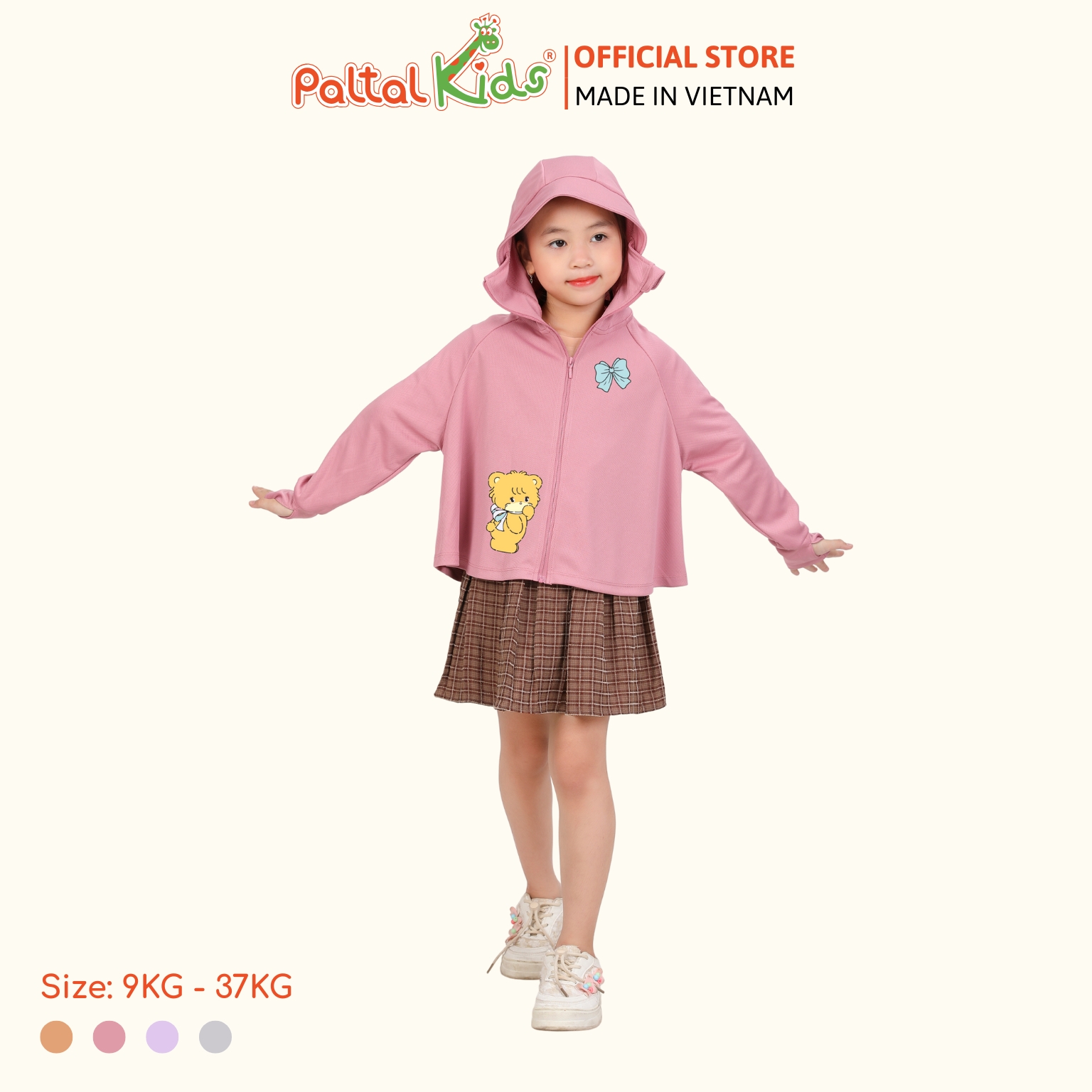 Áo Khoác Croptop Poly Chống Nắng Bé Gái Cao Cấp - 311 4034