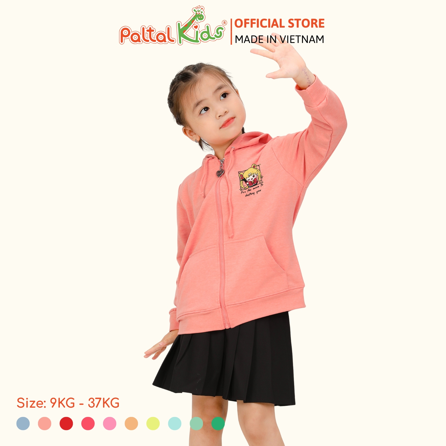 Áo Khoác Cotton TC Chống Nắng Bé Gái Cao Cấp - 431 4028