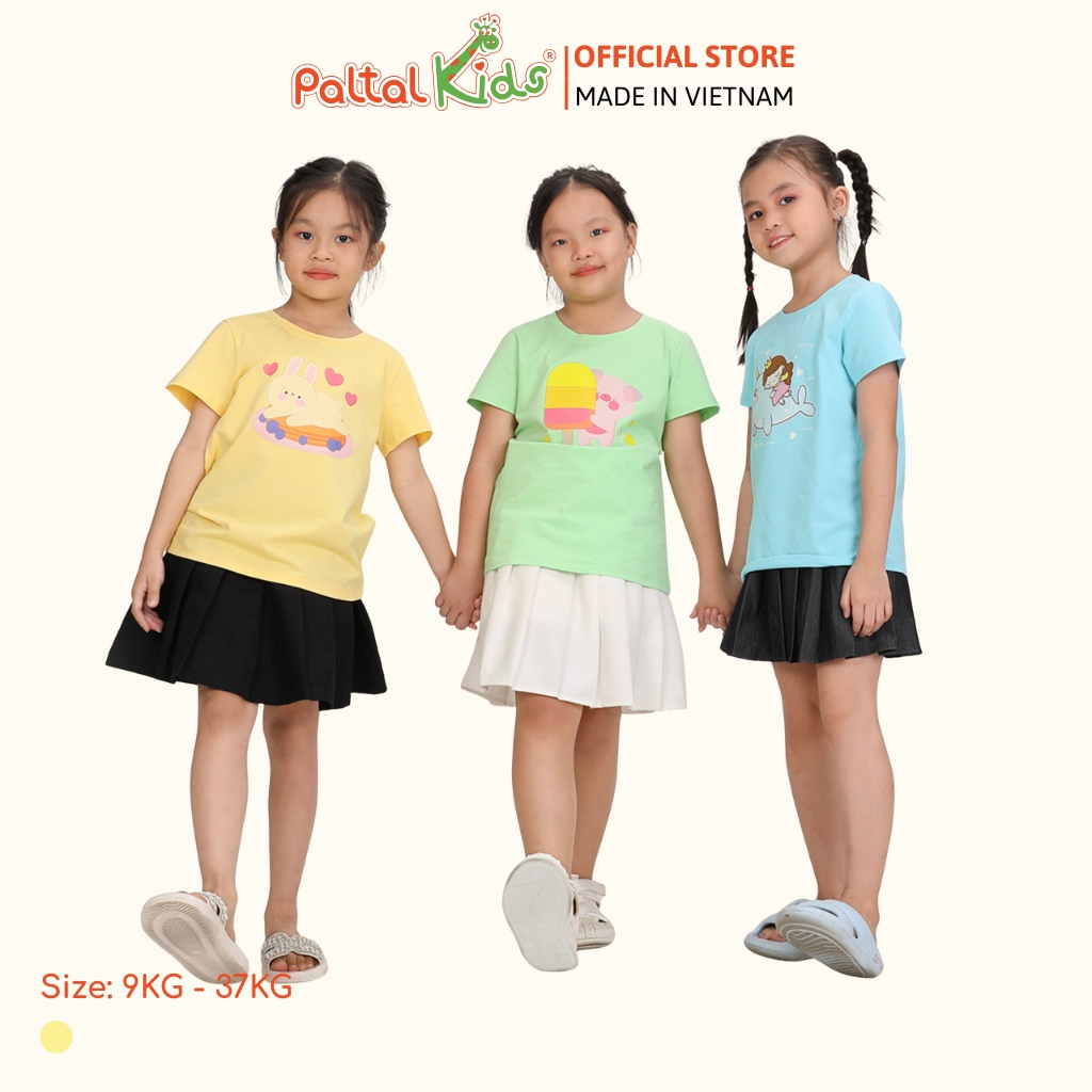 Áo Thun Cotton Mỹ Bé Gái Cao Cấp - 020 1365