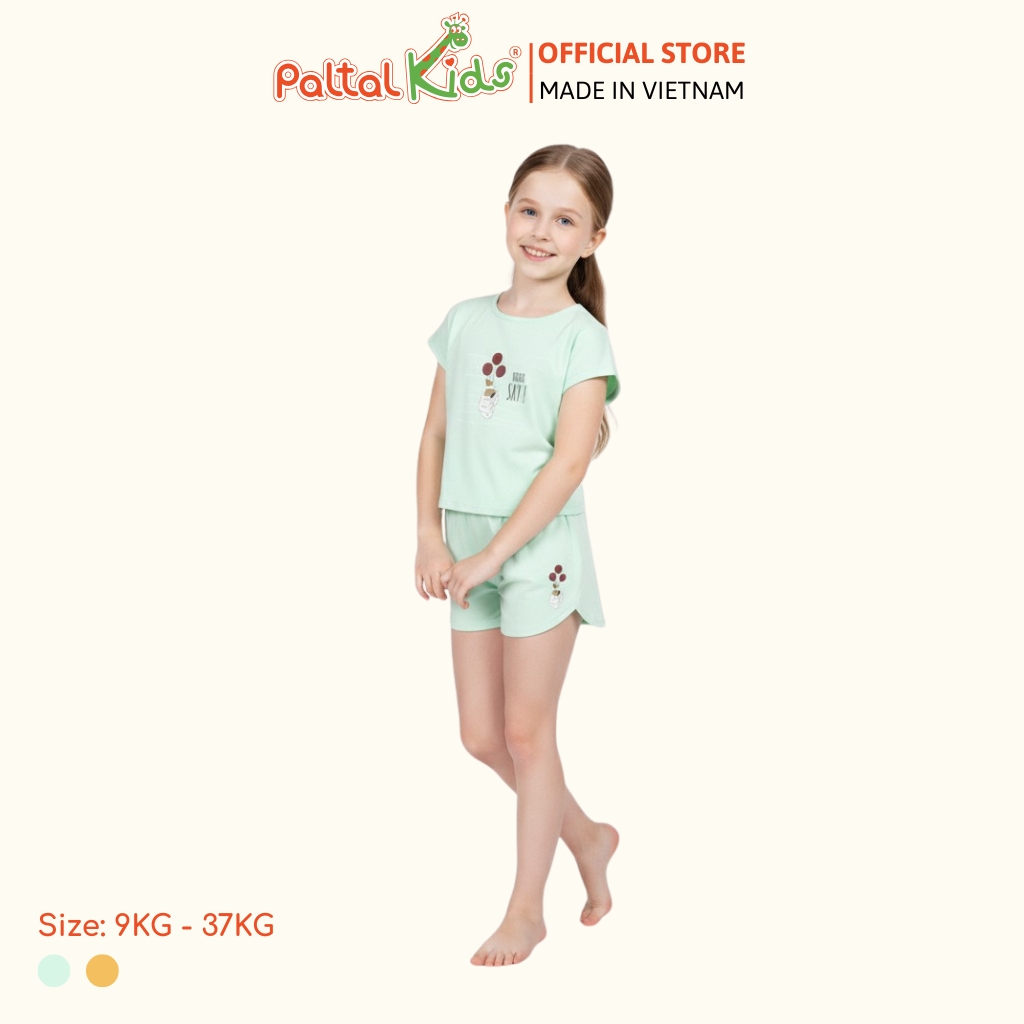 BST Mùa Hạ - Bộ Đùi Tay Ngắn Cotton Mỹ Bé Gái Cao Cấp - 025 2048