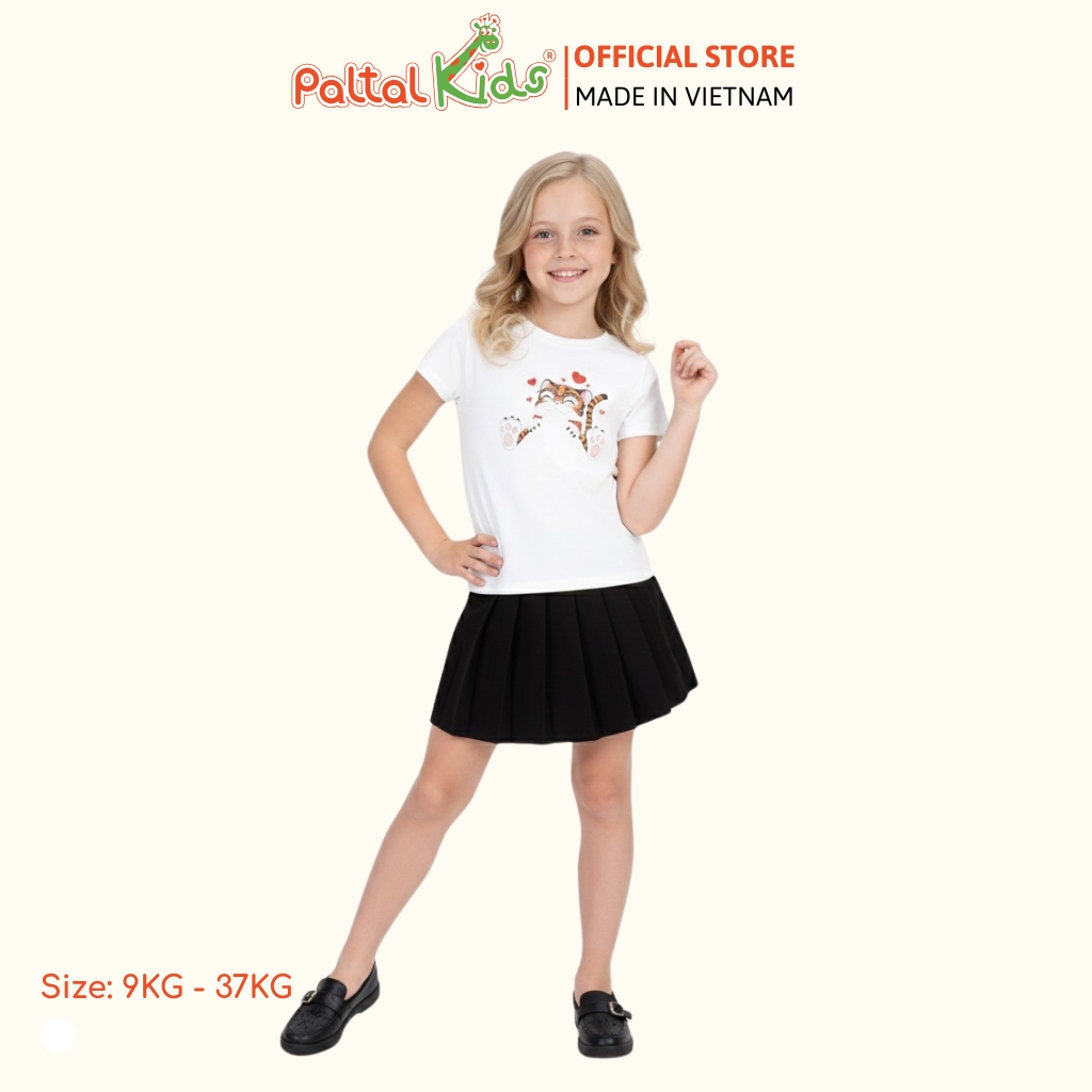 Áo Thun Cotton Mỹ Bé Gái Cao Cấp - 020 1374