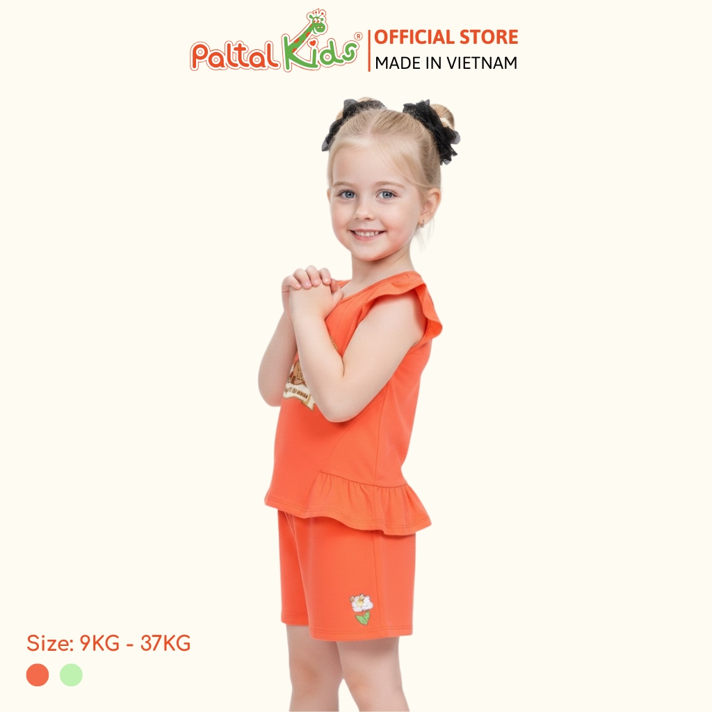 BST Mùa Hạ - Bộ Đùi Tay Ngắn Cotton Mỹ Bé Gái Cao Cấp - 025 2161