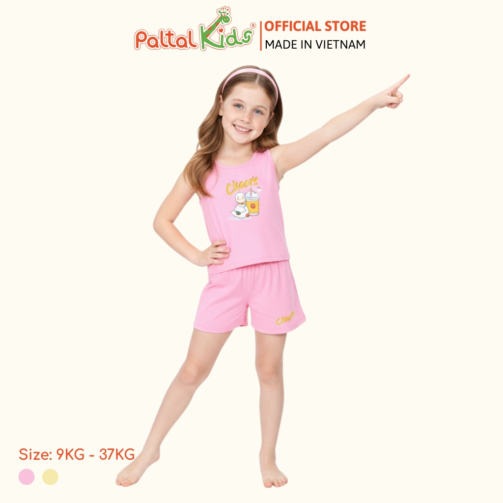 BST Mùa Hạ - Bộ Đùi Tay Ngắn Cotton Mỹ Bé Gái Cao Cấp - 025 2163