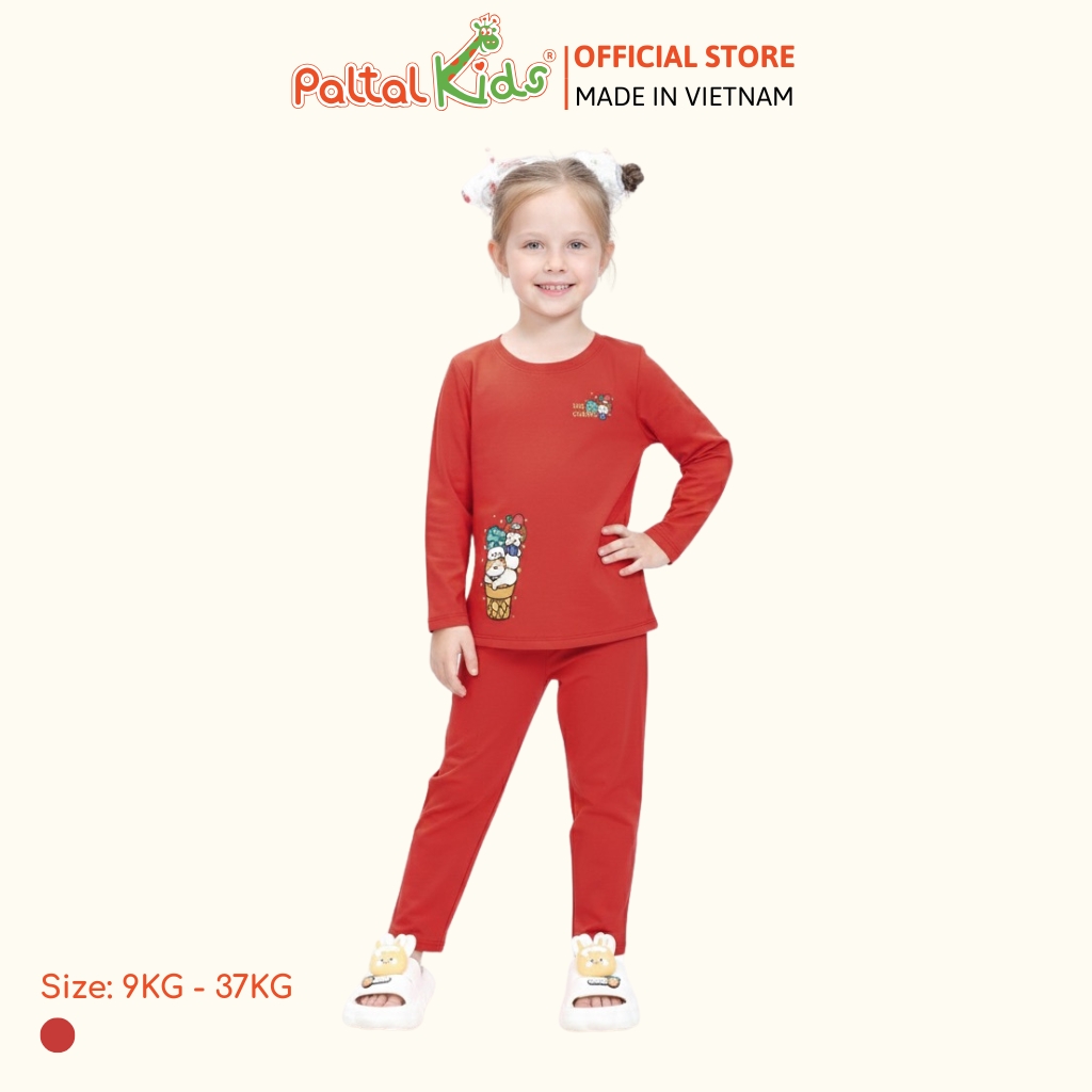 BST Mùa Đông - Bộ Dài Tay Dài Cotton Mỹ Bé Gái Cao Cấp - 023 6086