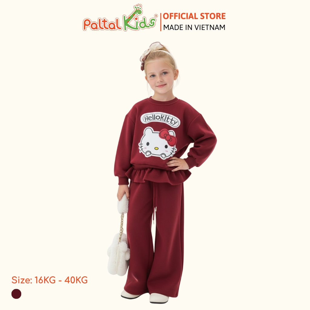 BST Mùa Đông - Đồ Bộ Tay Dài Nỉ Trung Bé Gái Cao Cấp - 223 6051