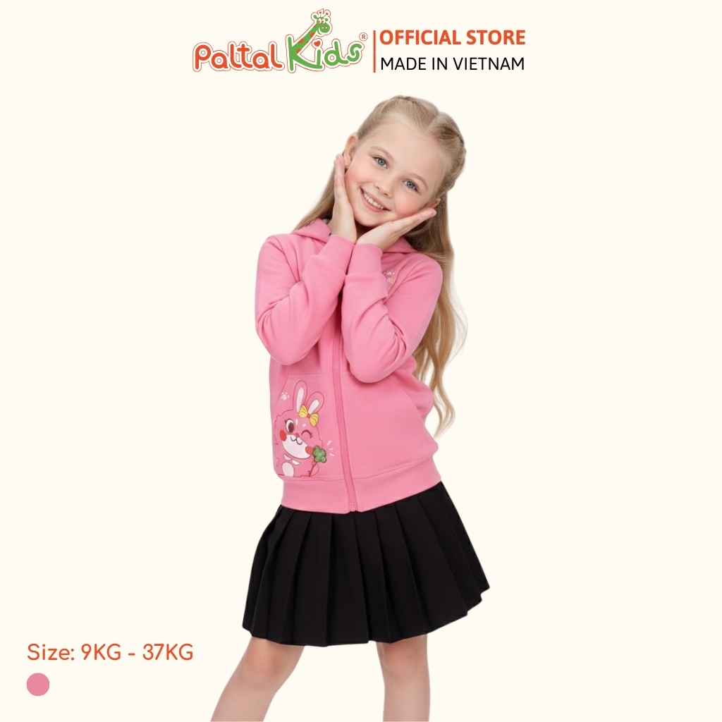 Áo Khoác Tai Thỏ CVC Bé Gái Cao Cấp - 401 4017