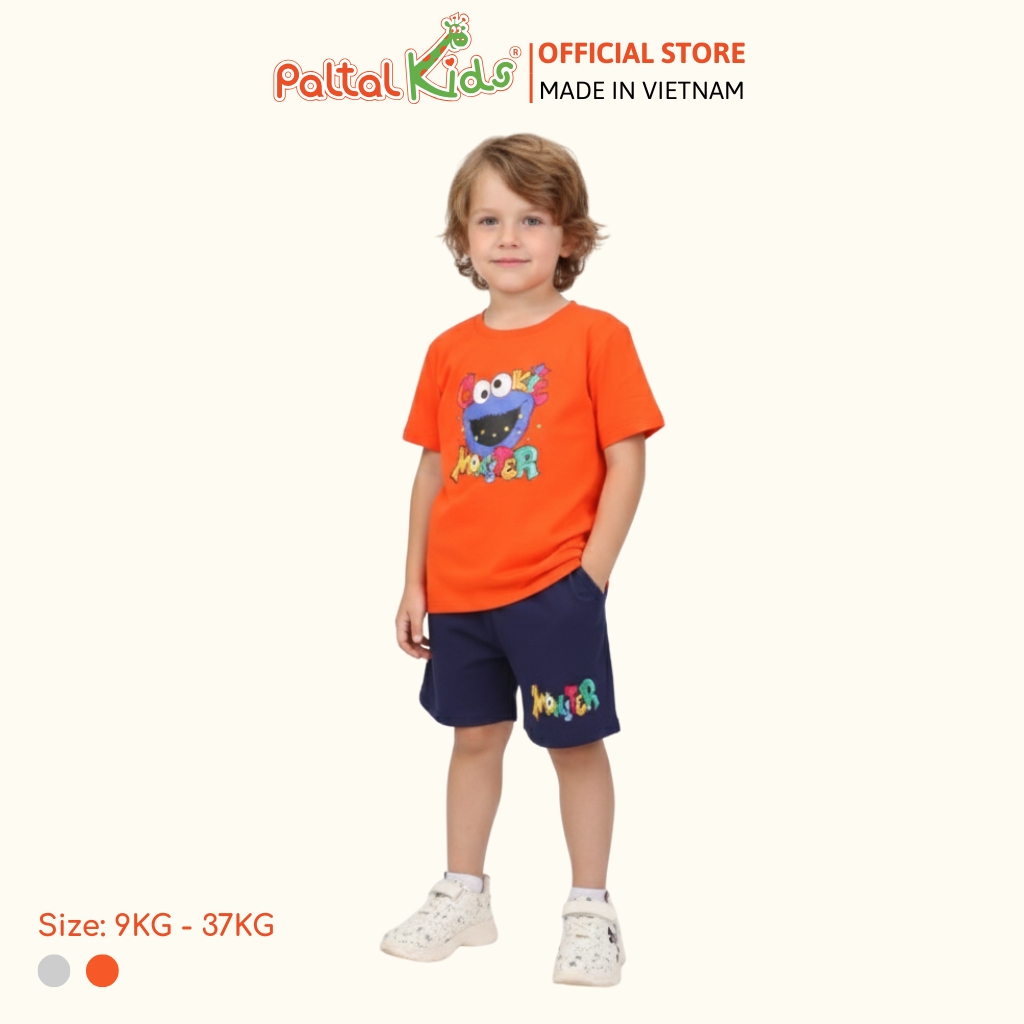 Đồ Bộ Đùi Cotton Mỹ Hình In Quái Vật Bé Trai Cao Cấp - 025 2113