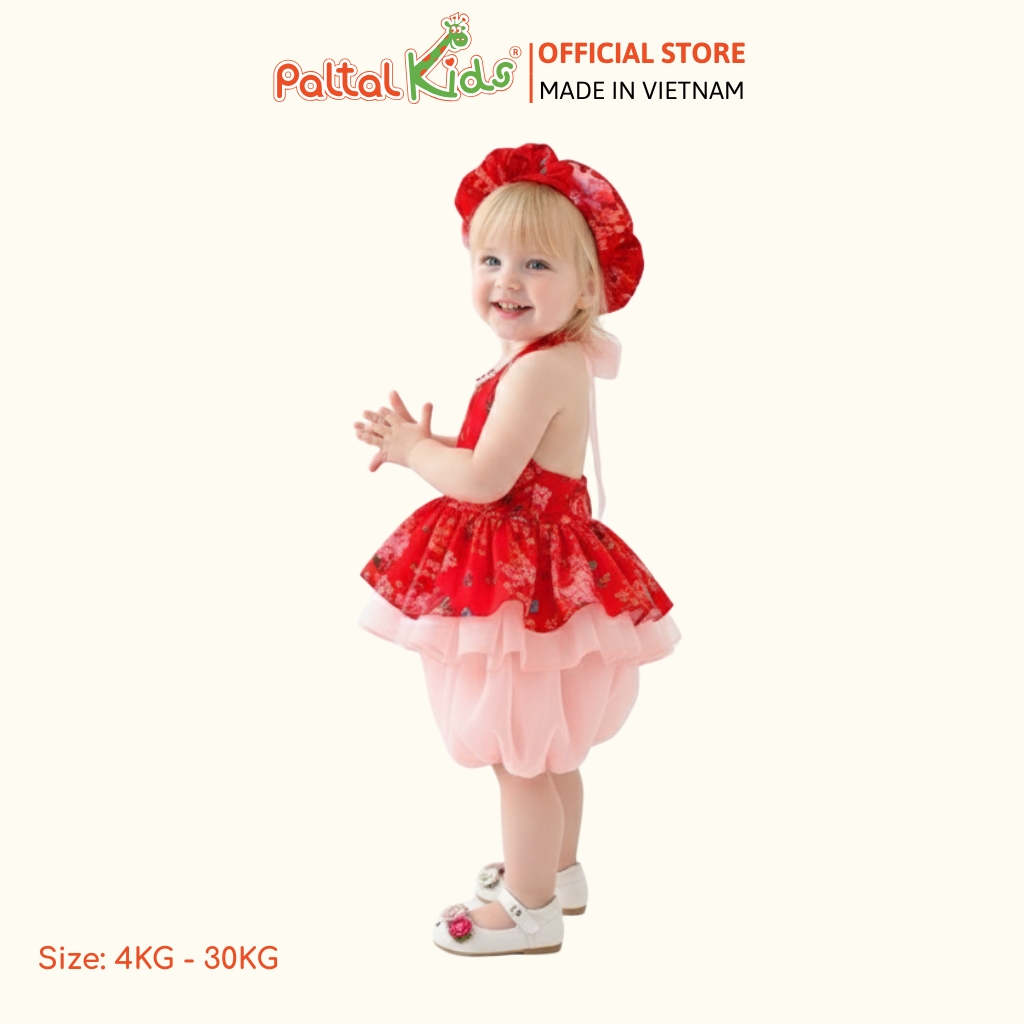 Set Yếm Hạc Lụa Latin Cách Tân Bé Gái Cao Cấp - 533 6095